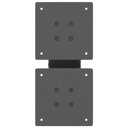 Gambe per Tavolino da Caffè forma X 2 pz Antracite 40x(30-31)cm