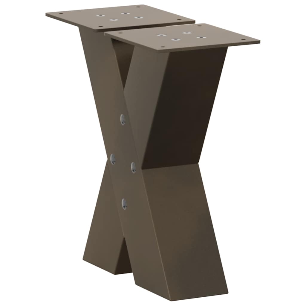 Gambe Tavolino Caffè a X 2 pz Naturale 40x(30-31) cm in Acciaio - homemem39