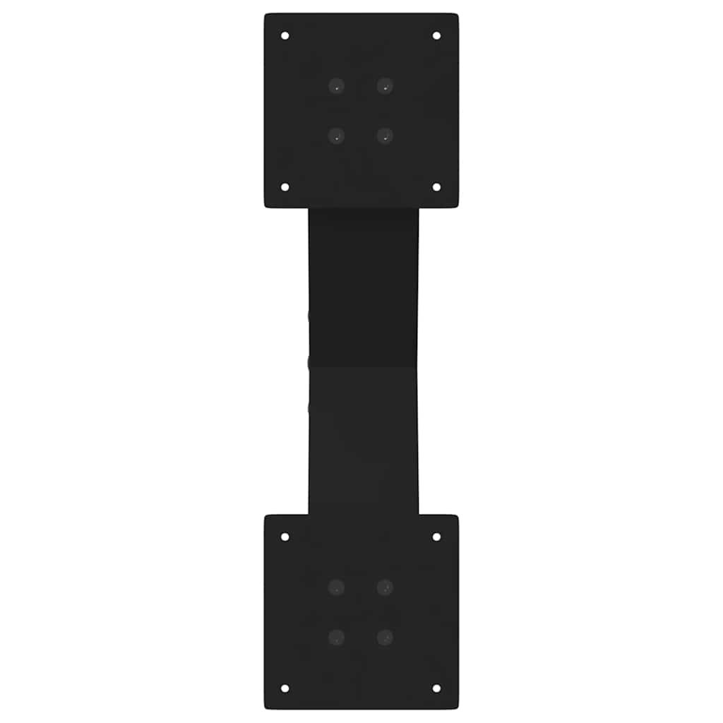 Gambe per Tavolino da Caffè a X 2 pz Nere 50x(30-31) cm Acciaio