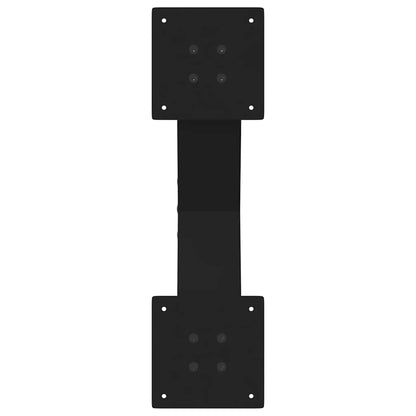 Gambe per Tavolino da Caffè a X 2 pz Nere 50x(30-31) cm Acciaio