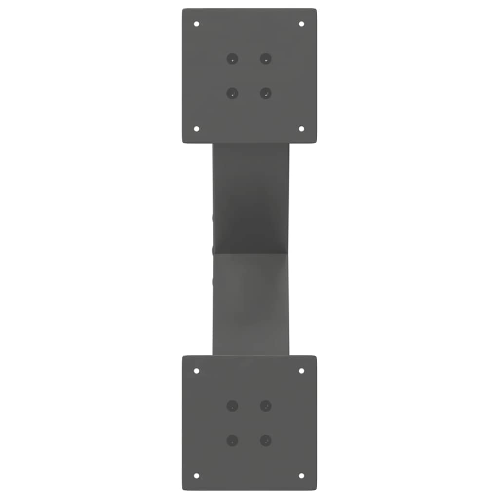 Gambe per Tavolino da Caffè forma X 2 pz Antracite 50x(30-31)cm