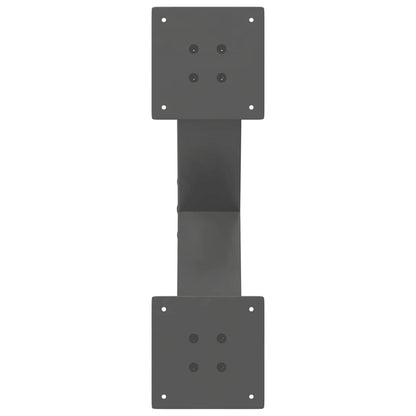 Gambe per Tavolino da Caffè forma X 2 pz Antracite 50x(30-31)cm