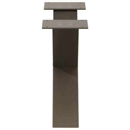 Gambe Tavolino Caffè a X 2 pz Naturale 50x(30-31) cm in Acciaio - homemem39