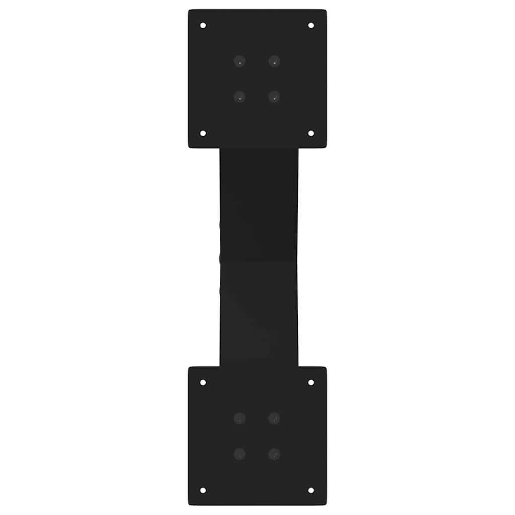 Gambe per Tavolino da Caffè a Forma di X 2 pz Nere 60x(30-31)cm