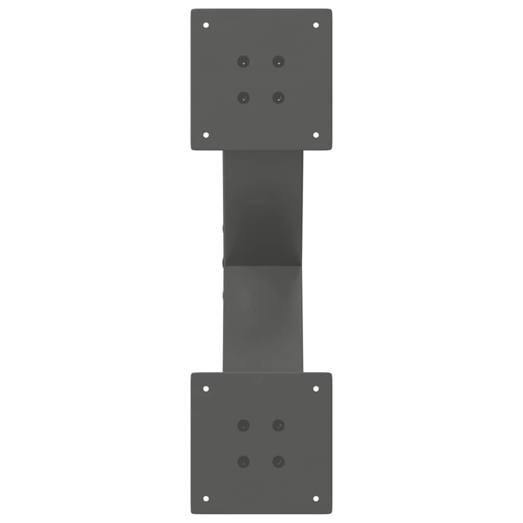 Gambe per Tavolino da Caffè forma X 2 pz Antracite 60x(30-31)cm