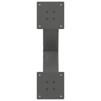 Gambe per Tavolino da Caffè forma X 2 pz Antracite 60x(30-31)cm