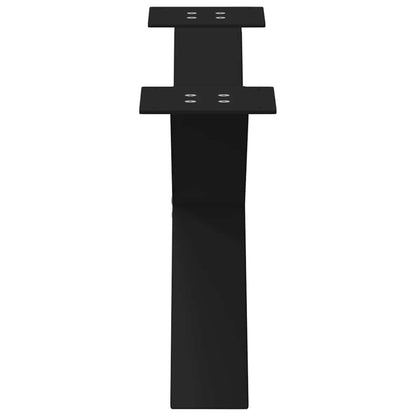 Gambe Tavolino da Caffè a X 2 pz Nero 70x(30-31) cm in Acciaio - homemem39
