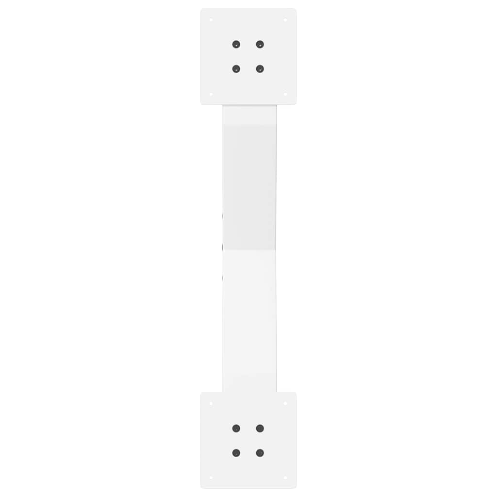 Gambe Tavolino da Caffè a X 2 pz Bianco 70x(30-31)cm in Acciaio - homemem39