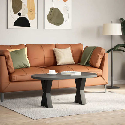 Gambe per Tavolino da Caffè a Forma di X 2 pz Nere 28x(42-43)cm