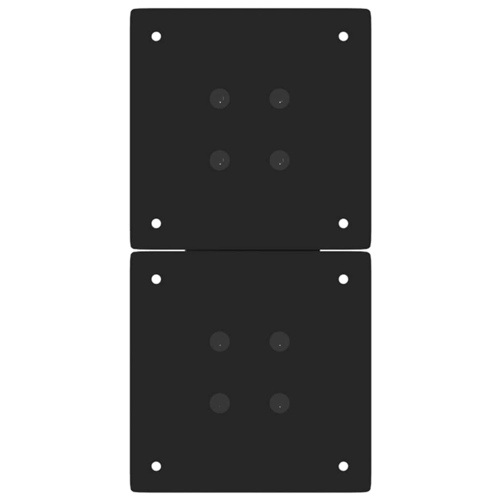 Gambe Tavolino Caffè a X 2 pz Nero 28x(42-43) cm Acciaio - homemem39