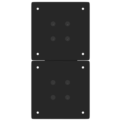 Gambe per Tavolino da Caffè a Forma di X 2 pz Nere 28x(42-43)cm