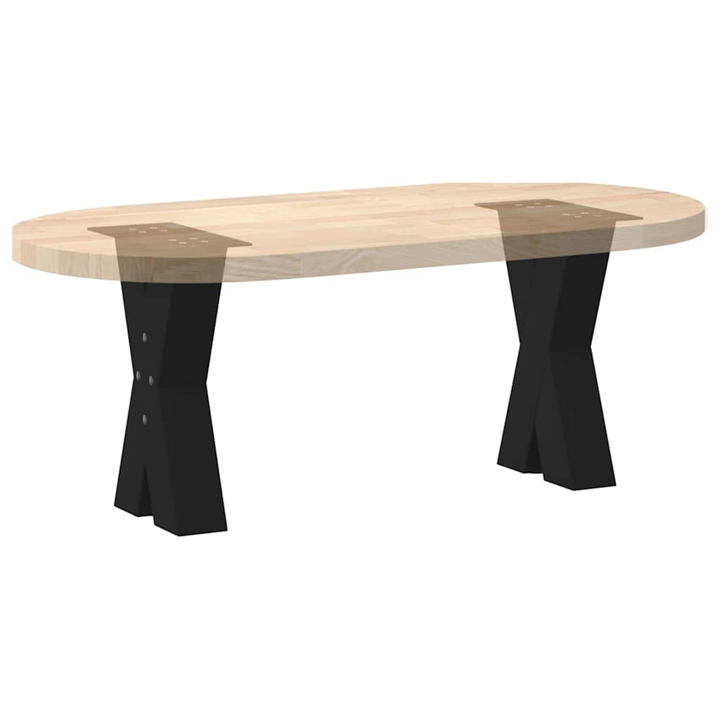 Gambe Tavolino Caffè a X 2 pz Nero 28x(42-43) cm Acciaio - homemem39