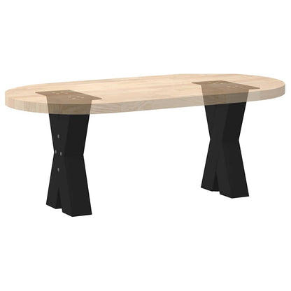Gambe per Tavolino da Caffè a Forma di X 2 pz Nere 28x(42-43)cm