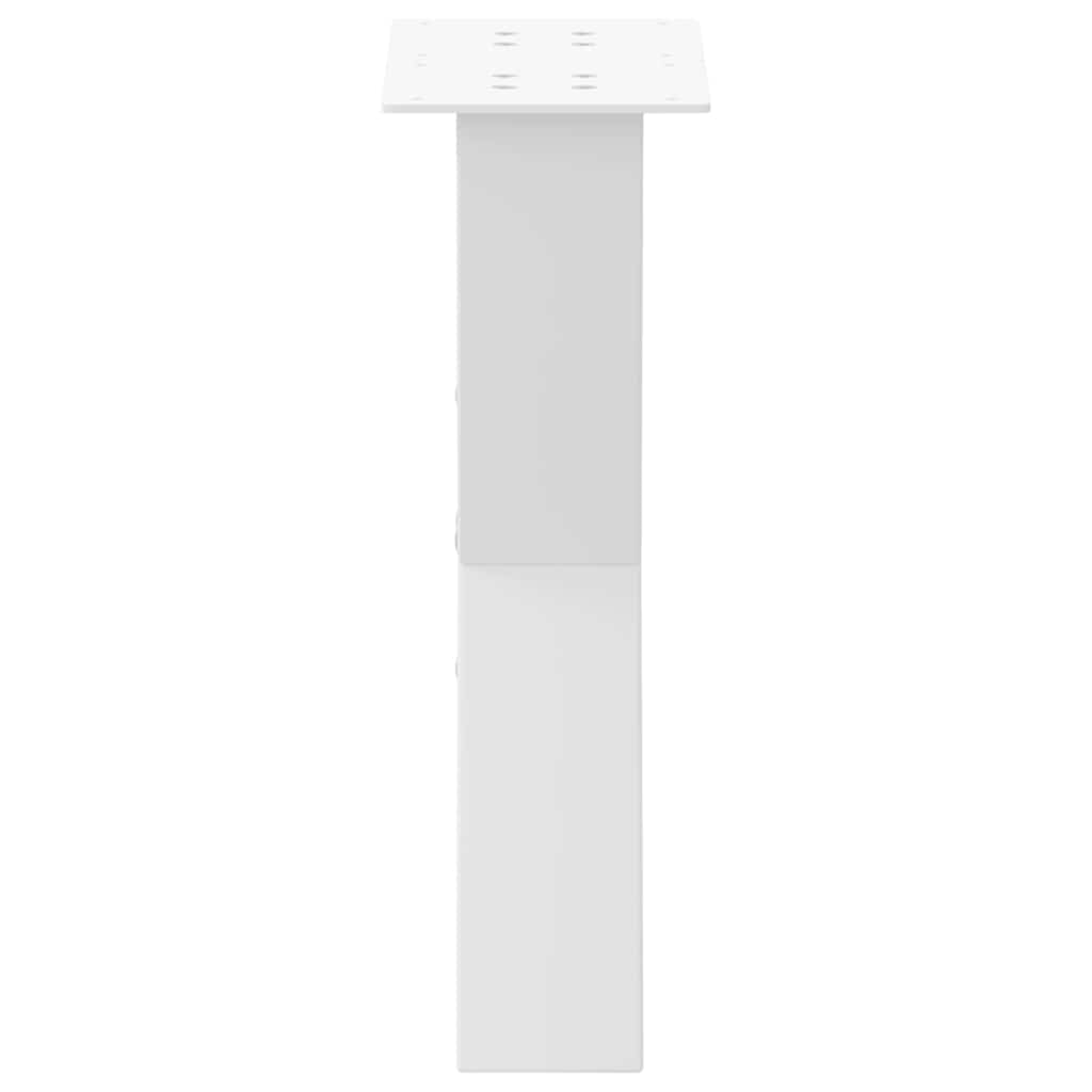 Gambe Tavolino Caffè a X 2 pz Bianco 28x(42-43) cm Acciaio - homemem39