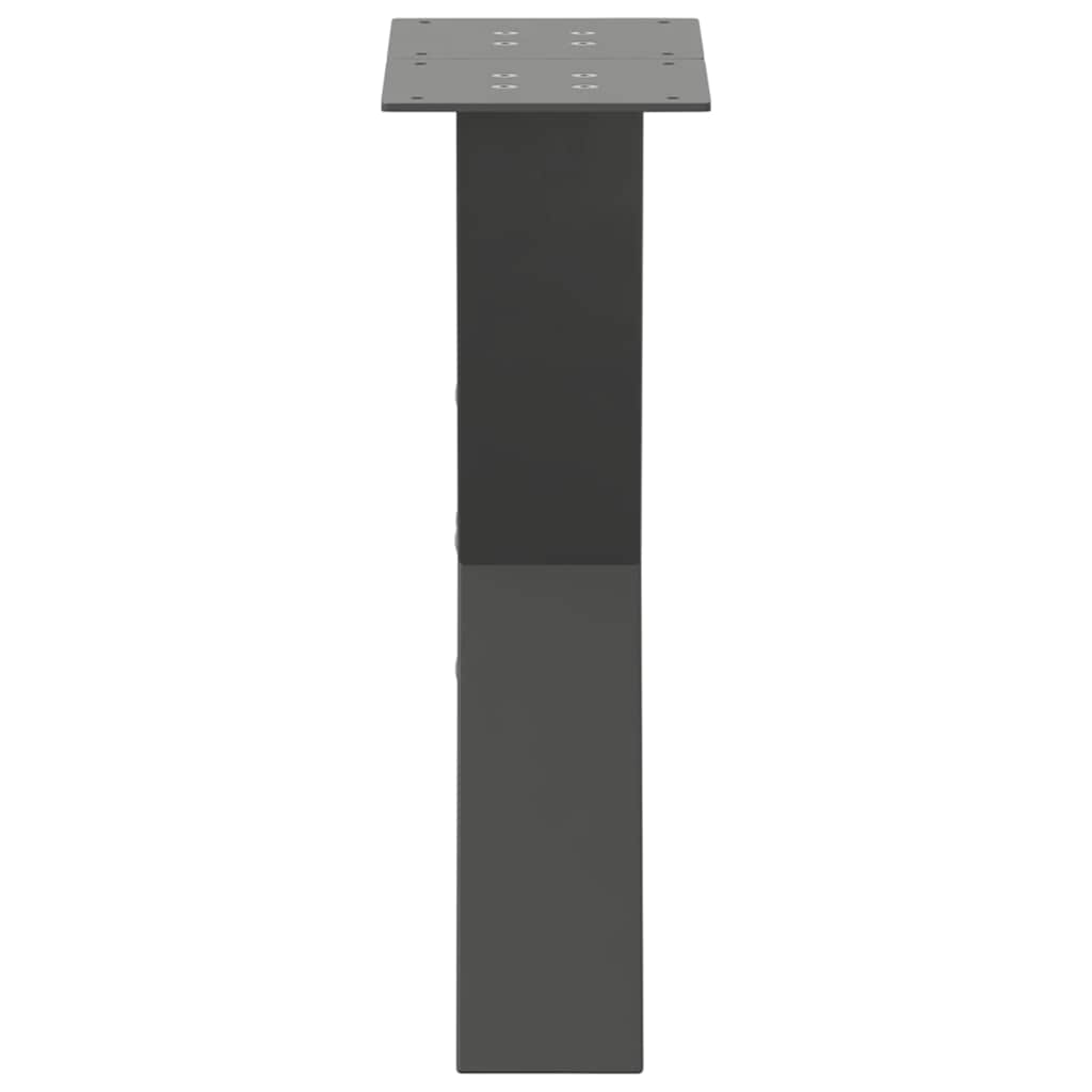 Gambe per Tavolino da Caffè forma X 2 pz Antracite 28x(42-43)cm