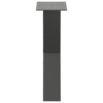 Gambe per Tavolino da Caffè forma X 2 pz Antracite 28x(42-43)cm