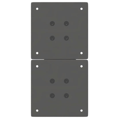 Gambe per Tavolino da Caffè forma X 2 pz Antracite 28x(42-43)cm