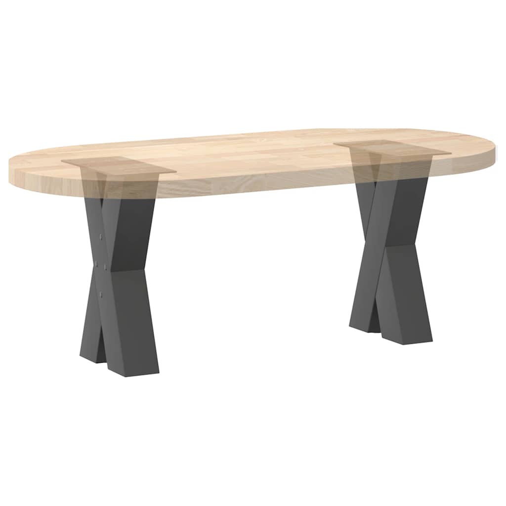Gambe per Tavolino da Caffè forma X 2 pz Antracite 28x(42-43)cm