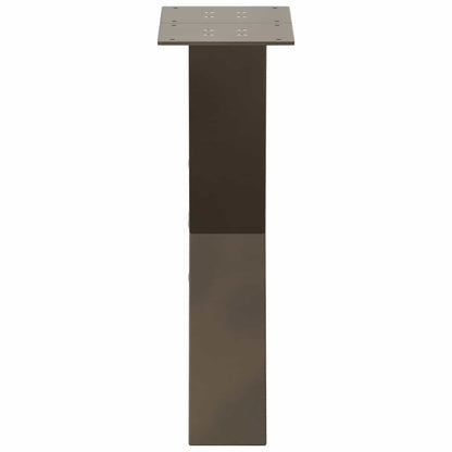 Gambe Tavolino Caffè a X 2 pz Naturale 28x(42-43) cm Acciaio - homemem39