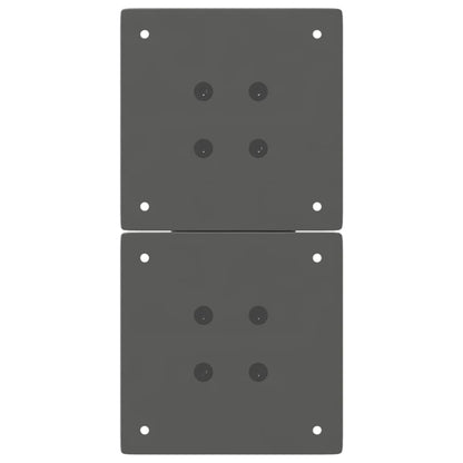 Gambe per Tavolino da Caffè forma X 2 pz Antracite 38x(42-43)cm