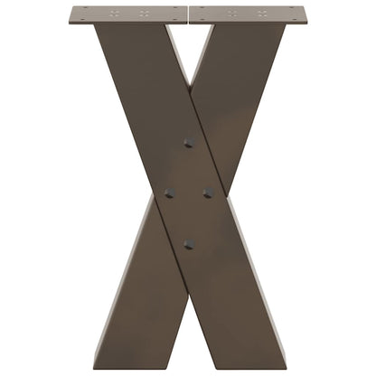 Gambe per Tavolino da Caffè forma X 2 pz Naturale 38x(42-43) cm