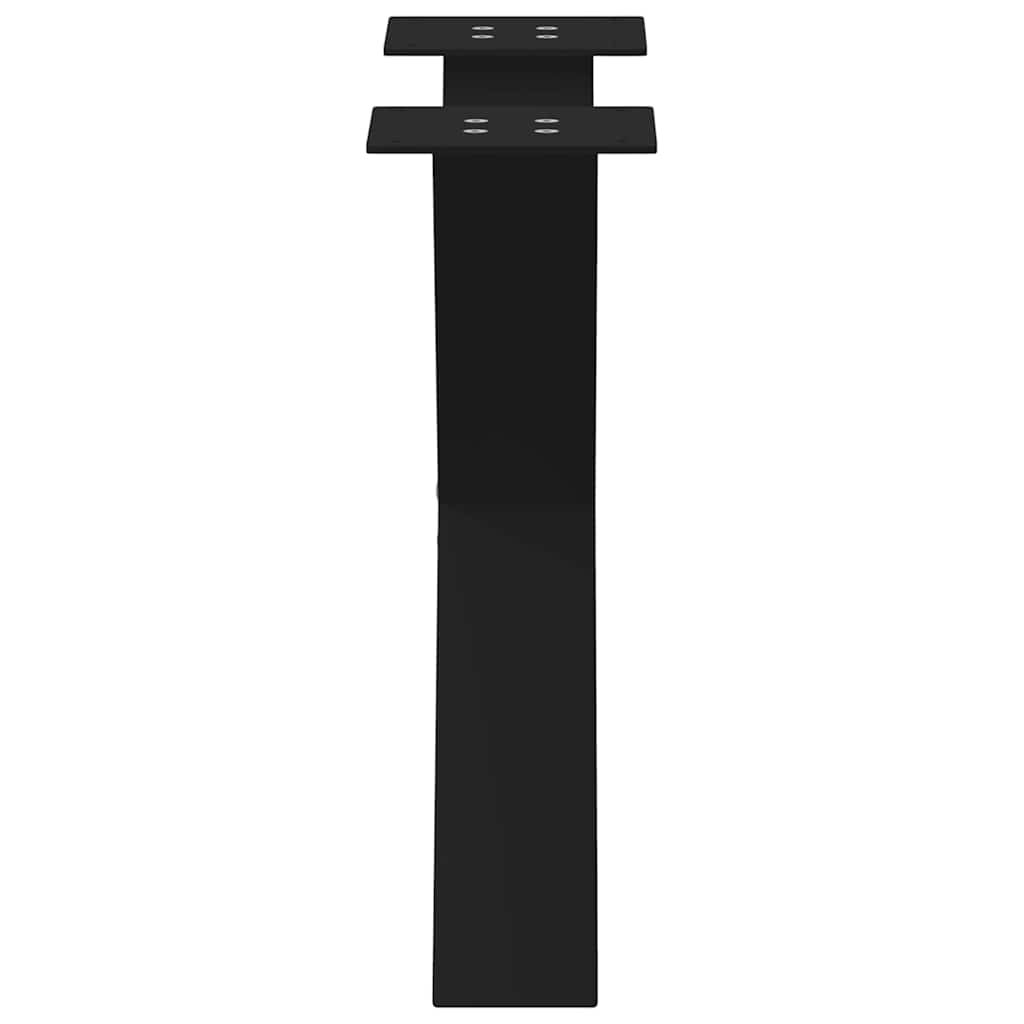 Gambe per Tavolino da Caffè a Forma di X 2 pz Nere 50x(42-43)cm