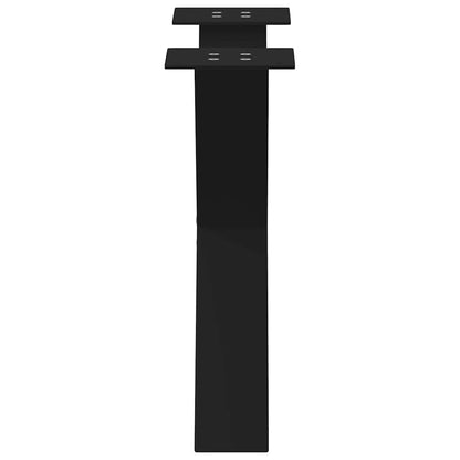 Gambe per Tavolino da Caffè a Forma di X 2 pz Nere 50x(42-43)cm