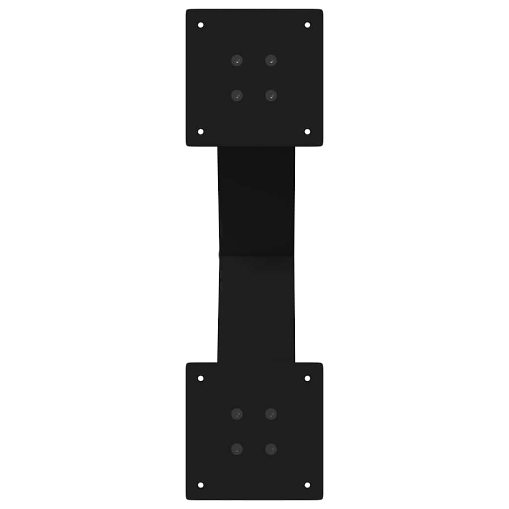 Gambe Tavolino da Caffè a X 2 pz Nero 50x(42-43) cm in Acciaio - homemem39