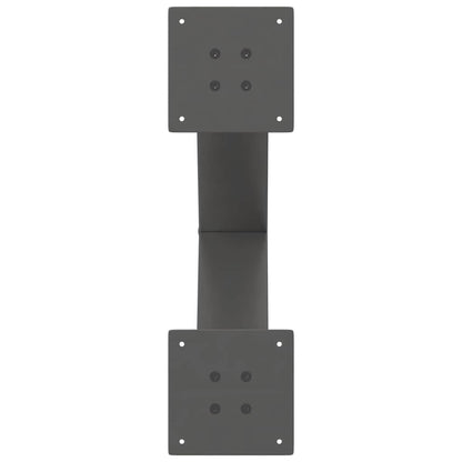 Gambe Tavolino Caffè a X 2 pz Antracite 50x(42-43) cm Acciaio - homemem39