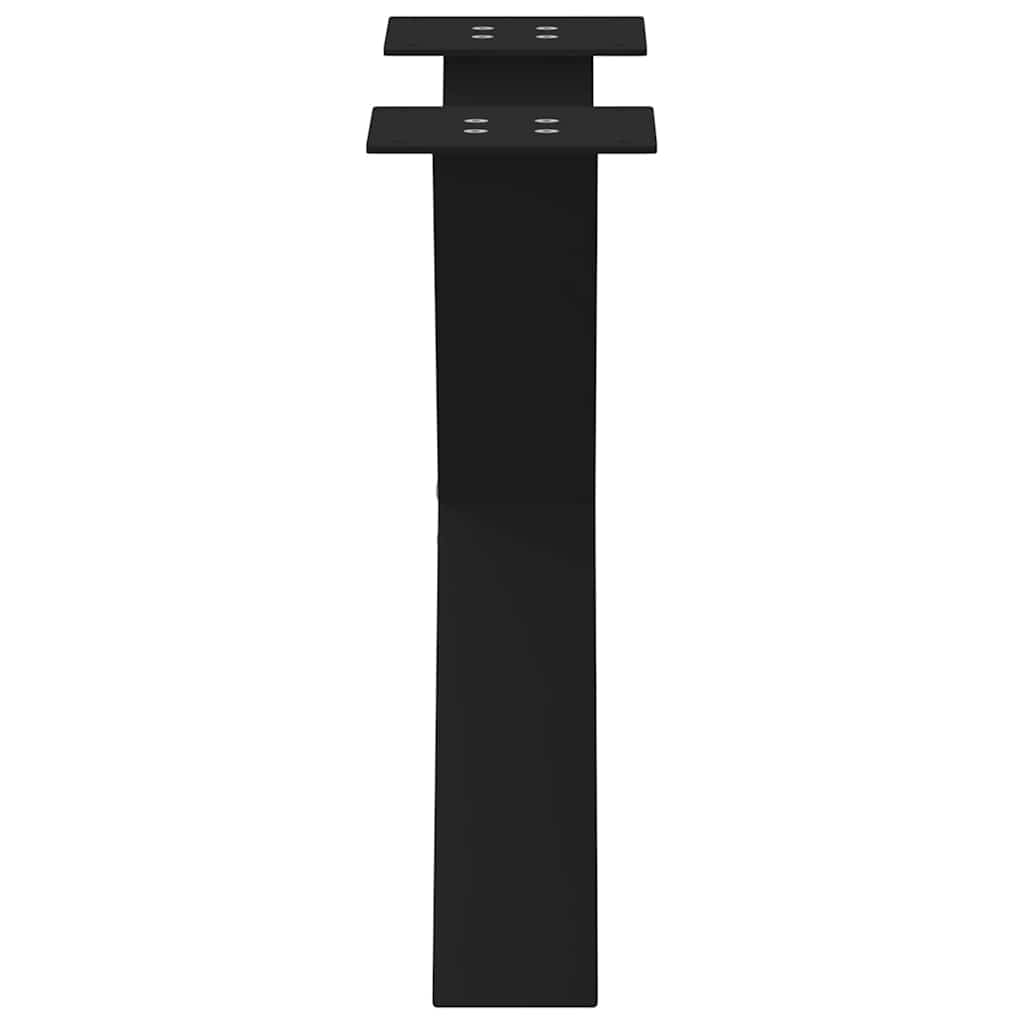 Gambe Tavolino Caffè a X 2 pz Nero 60x(42-43)cm Acciaio - homemem39