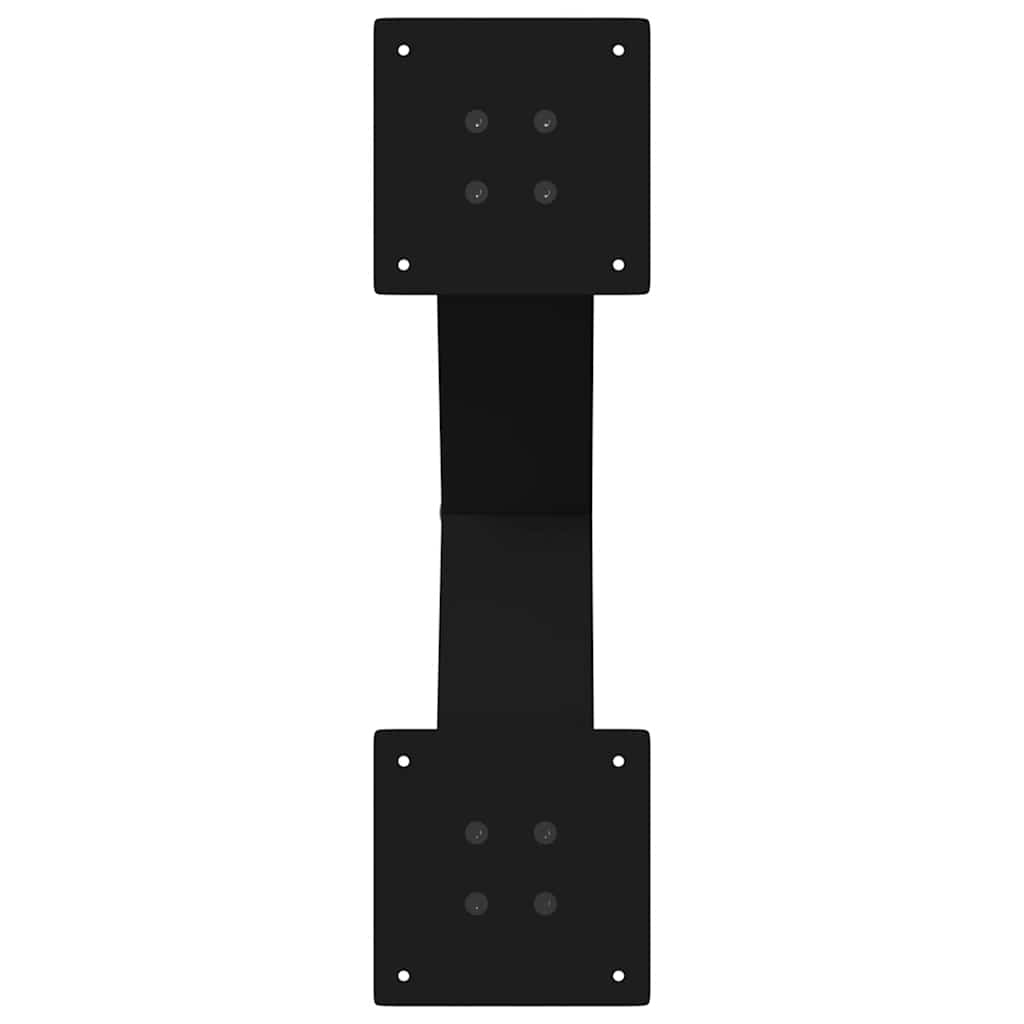 Gambe per Tavolino da Caffè a Forma di X 2 pz Nere 60x(42-43)cm