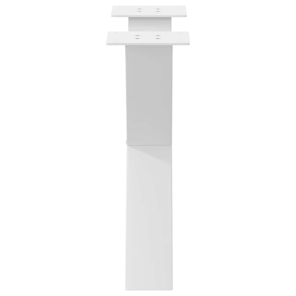 Gambe Tavolino Caffè a X 2 pz Bianco 60x(42-43) cm Acciaio - homemem39