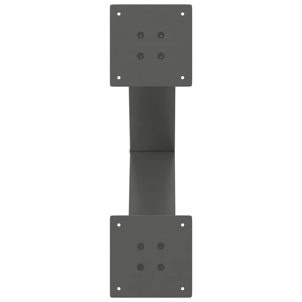 Gambe per Tavolino da Caffè a X 2 pz Antracite 60x(42-43) cm