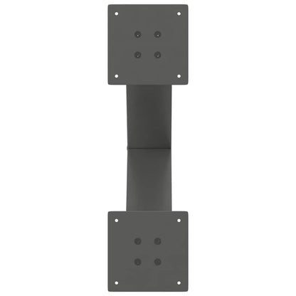 Gambe per Tavolino da Caffè a X 2 pz Antracite 60x(42-43) cm