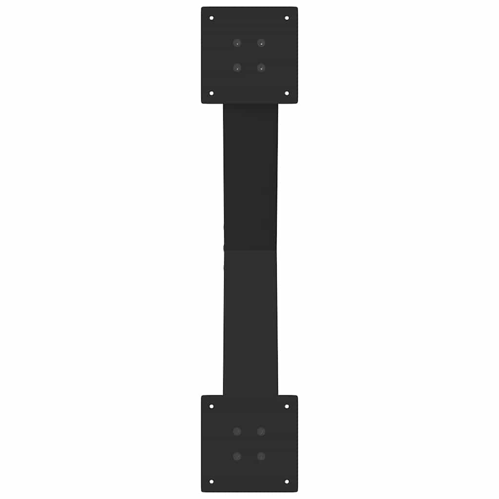 Gambe Tavolo Pranzo a Forma di X 2 pz Nero 70x(42-43)cm Acciaio - homemem39