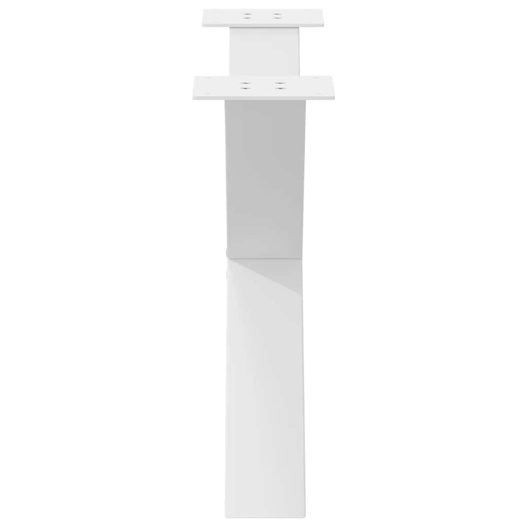 Gambe Tavolino Caffè a X 2 pz Bianco 70x(42-43) cm Acciaio - homemem39