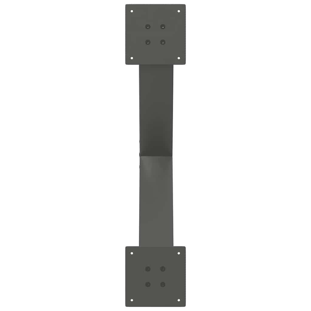 Gambe per Tavolino da Caffè forma X 2 pz Antracite 70x(42-43)cm