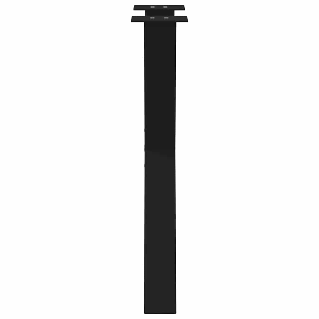 Gambe Tavolo Pranzo a Forma X 2 pz Nero 50x(72-73) cm Acciaio - homemem39
