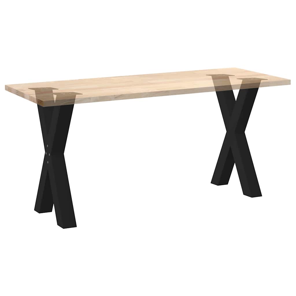 Gambe Tavolo Pranzo a Forma X 2 pz Nero 50x(72-73) cm Acciaio - homemem39