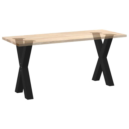 Gambe Tavolo Pranzo a Forma X 2 pz Nero 50x(72-73) cm Acciaio - homemem39