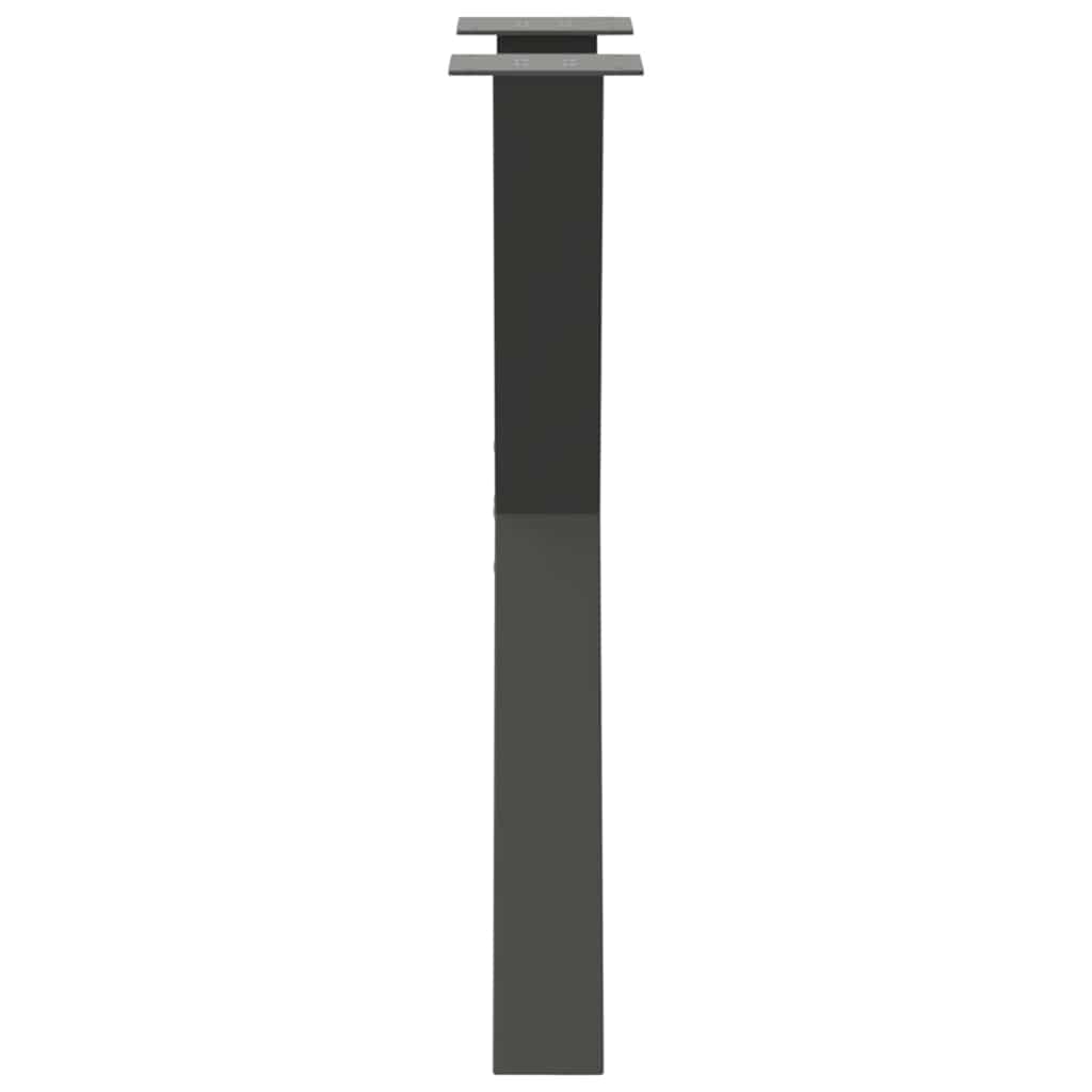 Gambe Tavolo Pranzo a X 2 pz Antracite 50x(72-73) cm Acciaio - homemem39