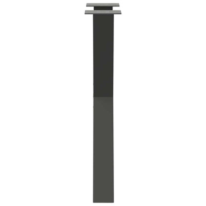 Gambe Tavolo Pranzo a X 2 pz Antracite 50x(72-73) cm Acciaio - homemem39