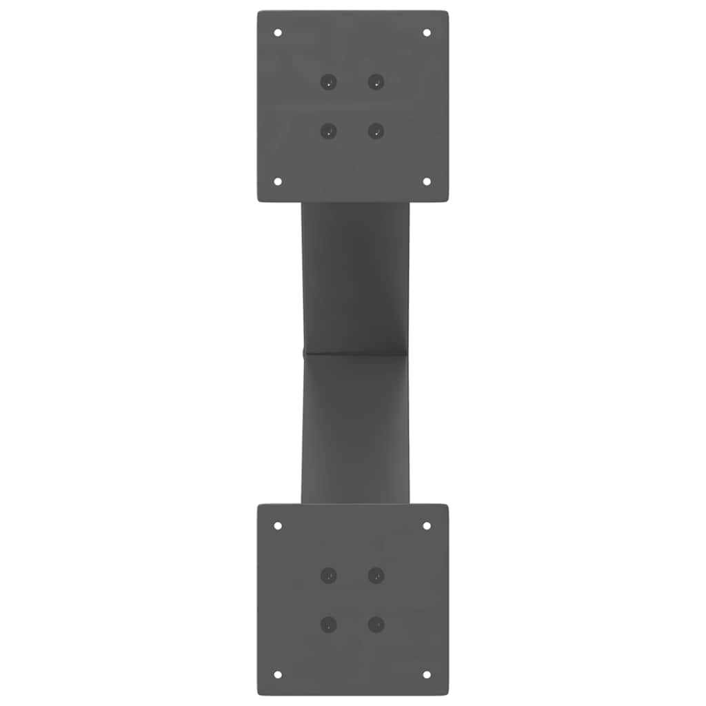 Gambe Tavolo Pranzo a X 2 pz Antracite 50x(72-73) cm Acciaio - homemem39