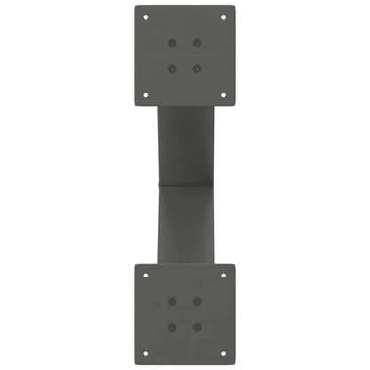 Gambe Tavolo Pranzo a X 2 pz Antracite 50x(72-73) cm Acciaio - homemem39