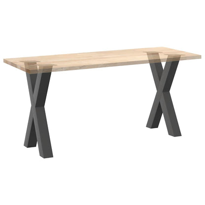 Gambe Tavolo Pranzo a X 2 pz Antracite 50x(72-73) cm Acciaio - homemem39