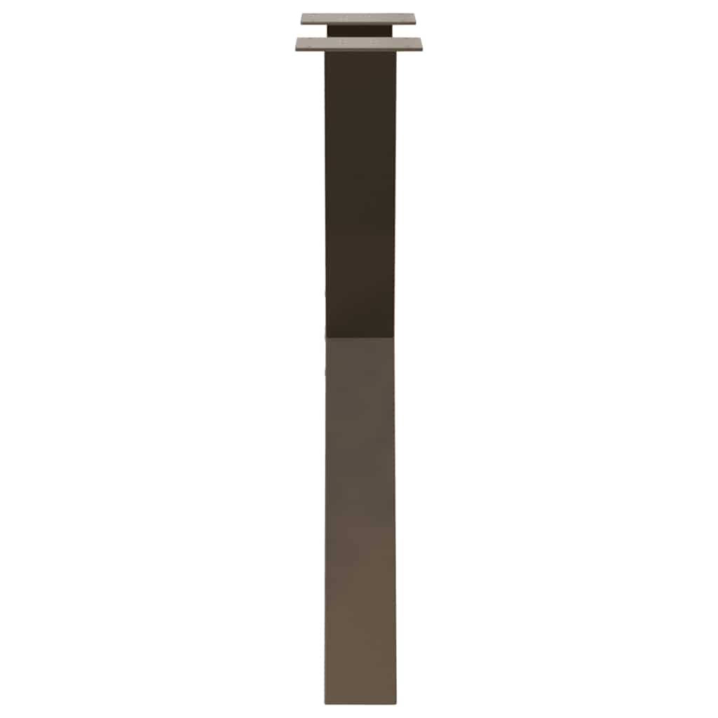 Gambe Tavolo Pranzo a X 2 pz Naturale 50x(72-73) cm Acciaio - homemem39