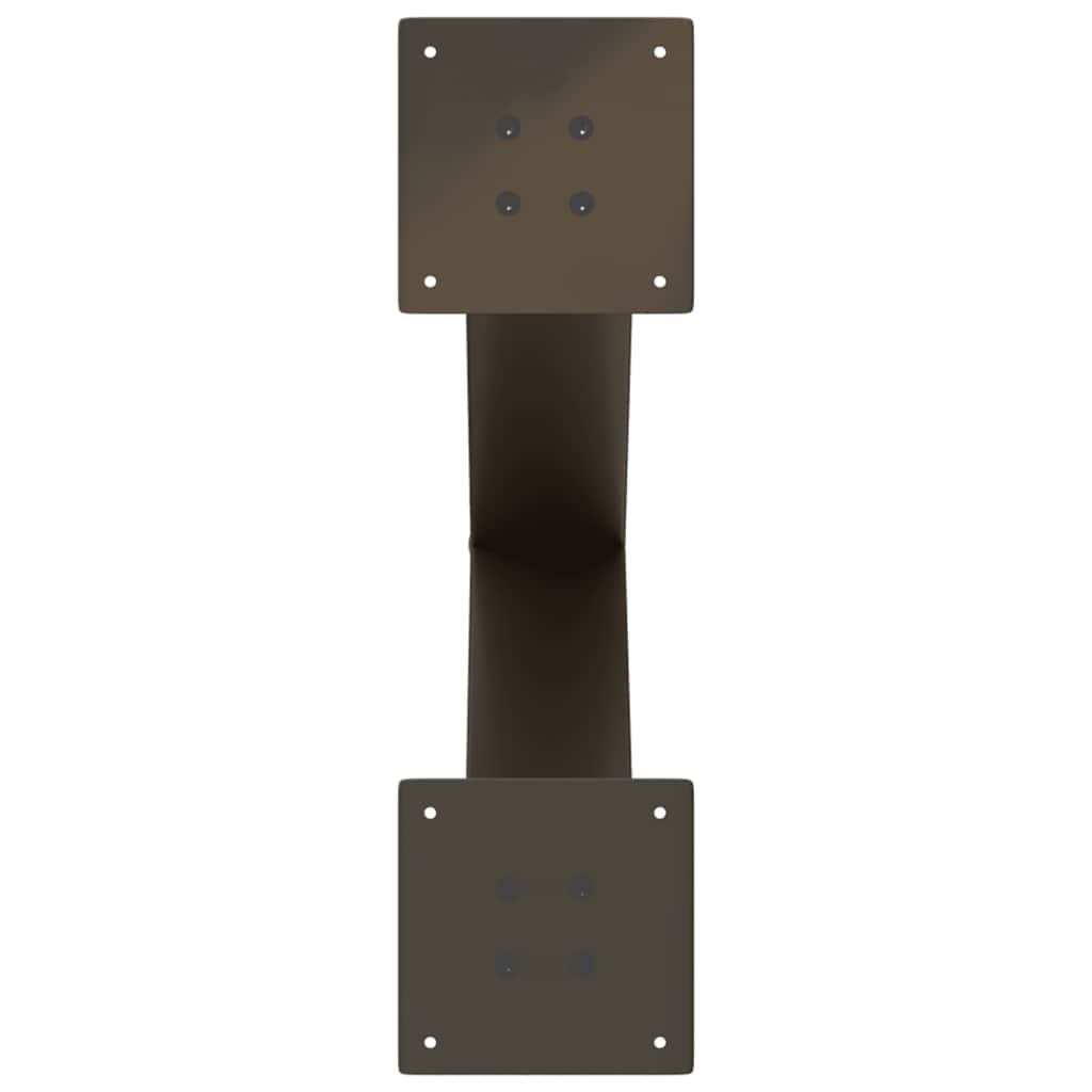 Gambe Tavolo Pranzo a X 2 pz Naturale 50x(72-73) cm Acciaio - homemem39