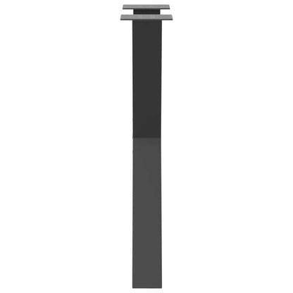 Gambe per tavolo da pranzo forma X 2 pz Antracite 60x(72-73) cm