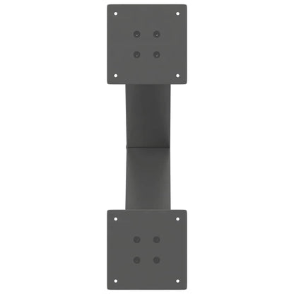 Gambe Tavolo Pranzo a X 2 pz Antracite 60x(72-73) cm Acciaio - homemem39