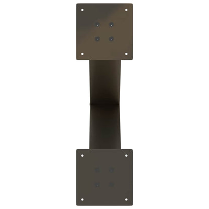Gambe Tavolo Pranzo a X 2 pz Naturale 60x(72-73) cm Acciaio - homemem39